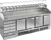 Стол для пиццы HICOLD PZE4-1111/GN камень (без витрины)