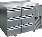 Стол холодильный POLAIR TM2GN‑33‑G (с бортом)