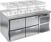 Стол холодильный HICOLD GN 22 BR2 TN LT