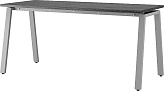 Стол офисный КОБОР A-120/60 aluminum/wood