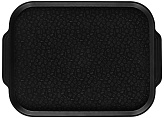 Поднос Luxstahl 450х355 мм с ручками черный