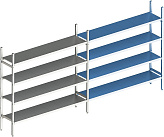 Стеллаж модульный линейный дополнительный POLAIR LOAD.ME INOX 18AL.4IN30.13Е