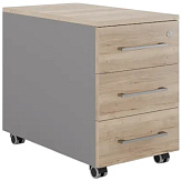 Тумба мобильная КОБОР TМ3-40/50 aluminum/natural
