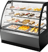 Витрина кондитерская Chilz VETE OFT 130 серый матовый, шлифованная нержавейка